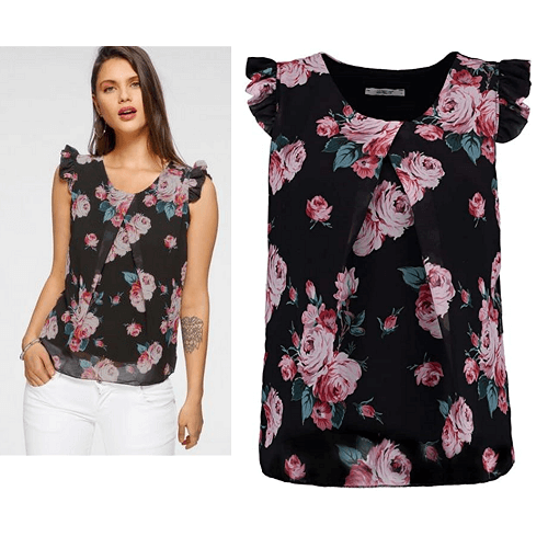 Kauni mustriga pluus firmalt Hailys*