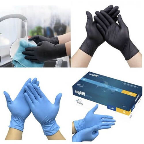 Puudrivabad nitriilkindad sinised*