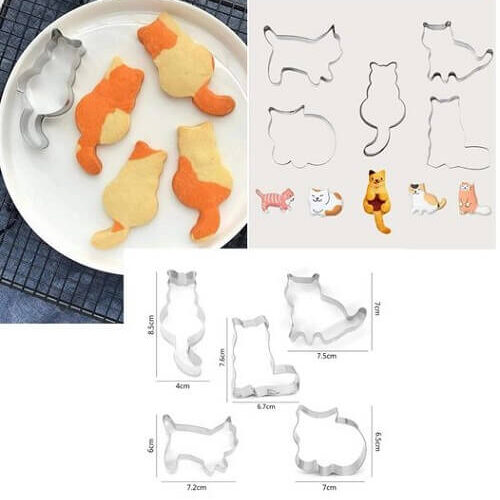 Kiisukujulised küpsisevormid 5tk*