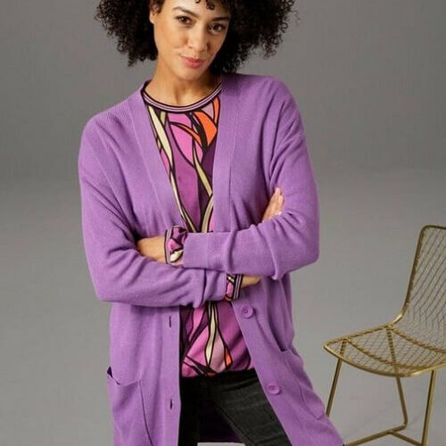 Peenkootud pikk kardigan firmalt Aniston*