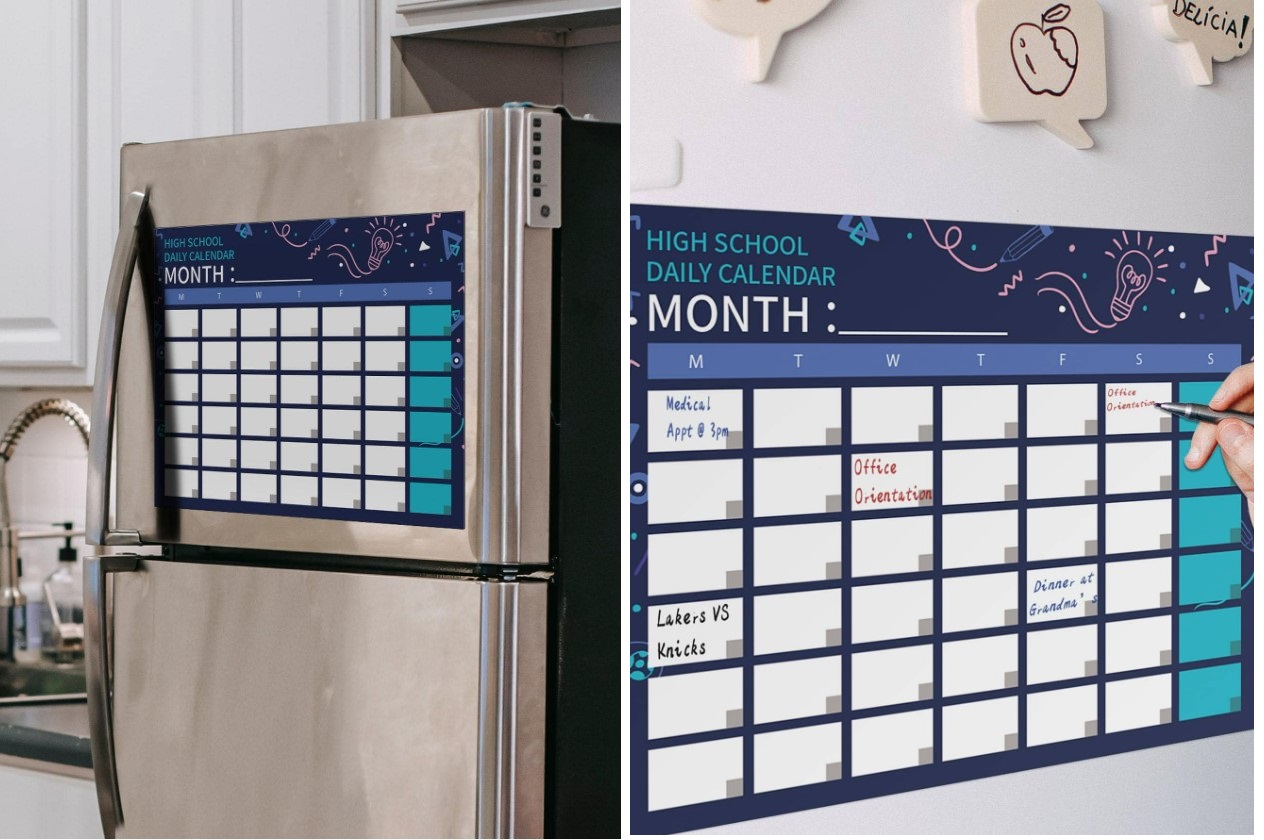 Külmkapile kinnitatav magnetiline kuu planeerija* 1 Külmkapile kinnitatav magnetiline kuu planeerija*